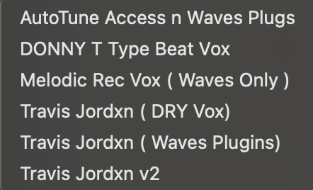 Waves Studio Rack Vocal Presets ( Recording )