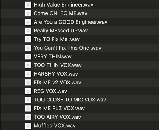 Vocal EQ Stems for Mixing Practice